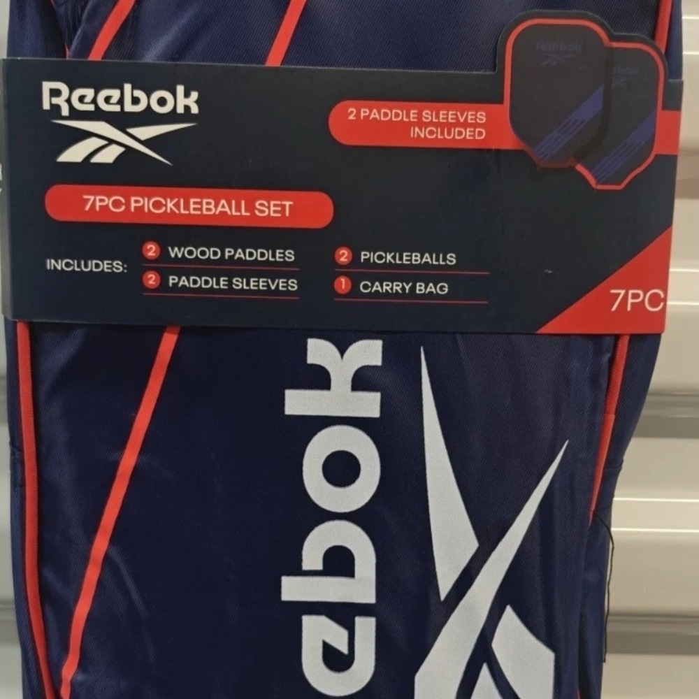 Reebok 7 Pc Pickleball Paddle Set Wood 13 mm Blue